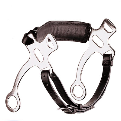 Bocado hackamore corto muserola de cuero ingles. HS