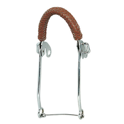 Bocado hackamore muserola de cuero trenzado