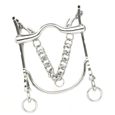 Bocado vaquero inox. con cadenilla