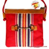 Bolso bandolera bocado caballos campero rojo pequeño