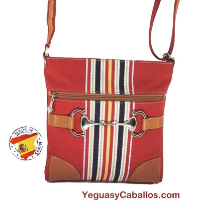 Bolso bandolera bocado caballos campero grande
