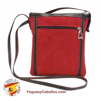 Bolso bandolera de serraje ecuestre