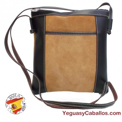 Bolso bandolera de serraje equitación