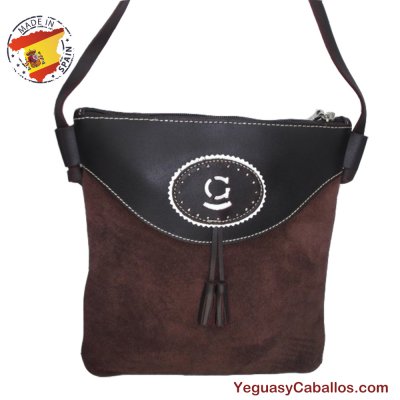 Bolso bandolera con obalo ecuestre