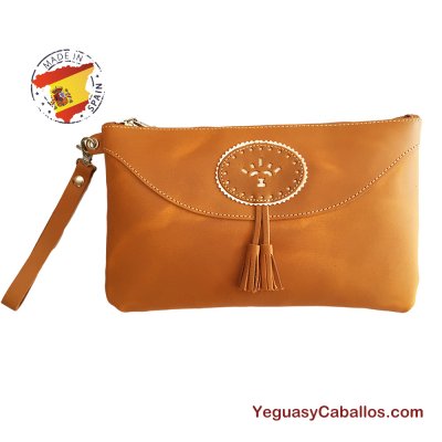 Cartera de mano equitación piel lisa