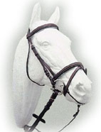 Cabezada montar cuero riendas lona