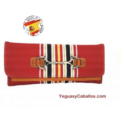 Cartera de mano bocado caballos campera