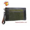 Cartera de mano de serraje equitación