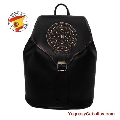 Mochila piel con pikao equitación