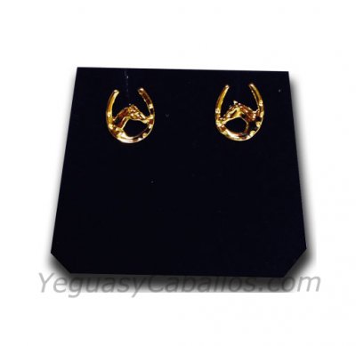 Pendientes con herradura y caballo