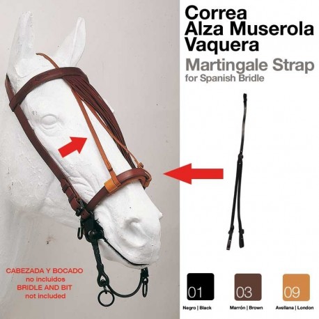 Correa alza muserola vaquera