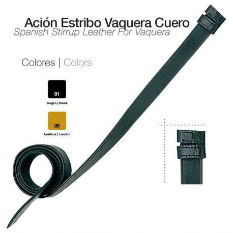 Ación estribo vaquera cuero