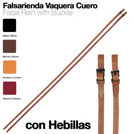Falsarienda Vaquera cuero con hebillas