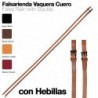 Falsarienda Vaquera cuero con hebillas