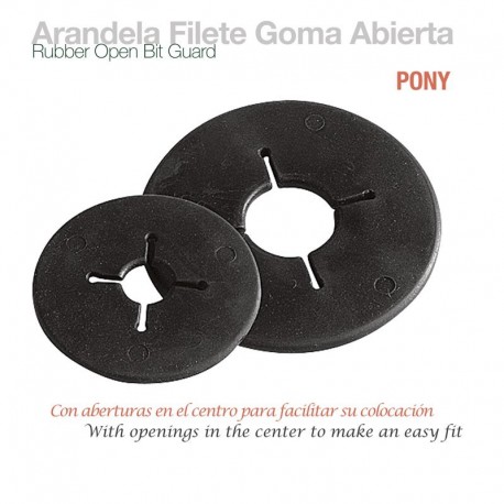 Arandela filete goma abierta pony