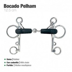 Bocado Pelham partido goma