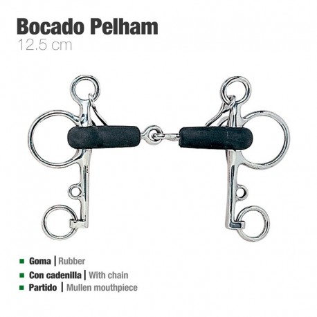 Bocado Pelham partido goma