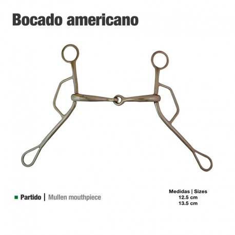 bocado o freno a la parte de la brida que se introduce en la boca del caballo para dirigirlo