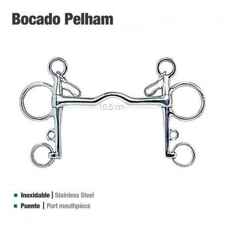 Bocado Pelham puente inox