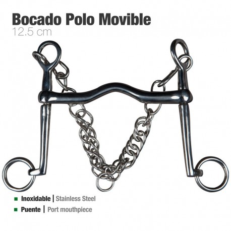 Bocado polo movible inox económico