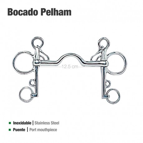 Bocado Pelham puente inox