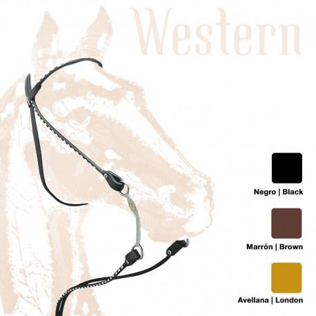 Cabezada montar Western redonda