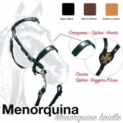 Cabezada montar Menorquina corazones