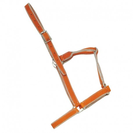 Cabezada cuadra cuero cromo Zaldi Extra
