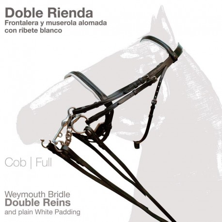 Cabezada montar doble rienda alomada