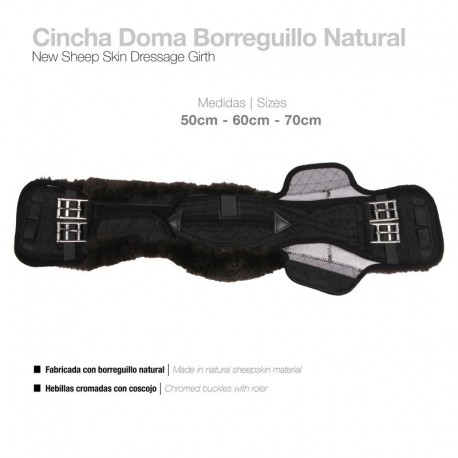 Cincha doma borreguillo natural