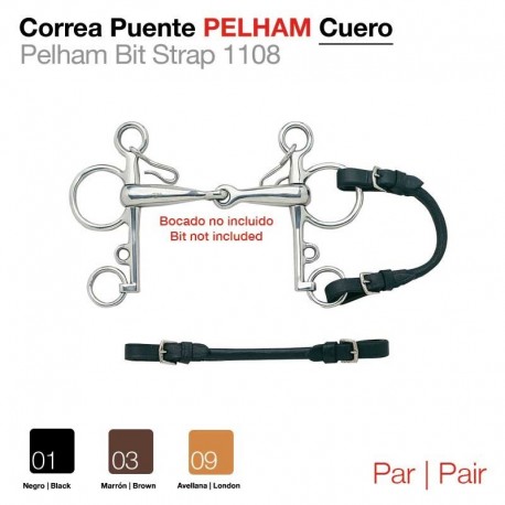 Correa puente Pelham cuero 