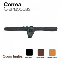 Correa Cierrabocas cuero inglés