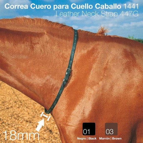 Correa para cuello caballo de cuero