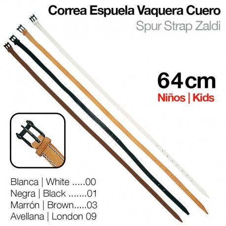 Correa espuela Vaquera cuero niño