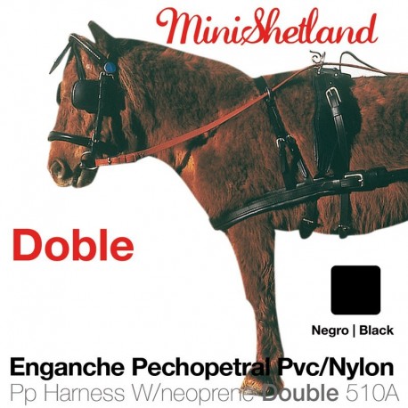 Enganche pechopetral pvc/nylon Minishetland doble
