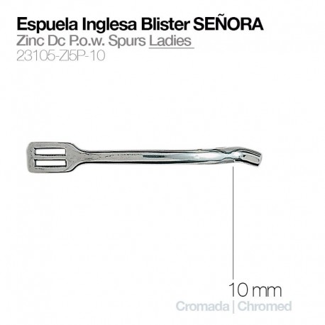 Espuela inglesa blister señora gallo 10 mm