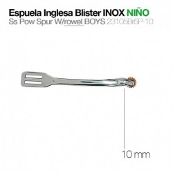 Espuela inglesa blister inox niño gallo 10 mm