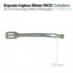 Espuela inglesa blister inox caballero gallo 10 mm