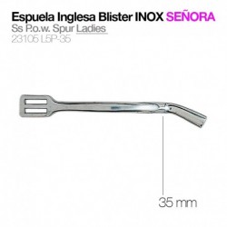 Espuela inglesa blister inox señora gallo 35 mm