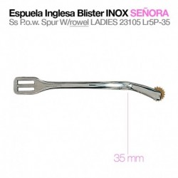 Espuela inglesa blister inox señora gallo 35 mm