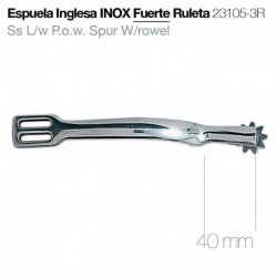 Espuela inglesa inox fuerte con ruleta