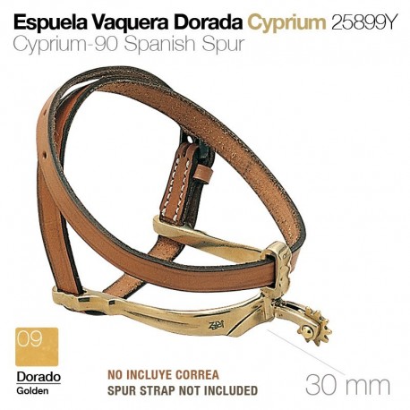Espuela vaquera dorada Cyprium