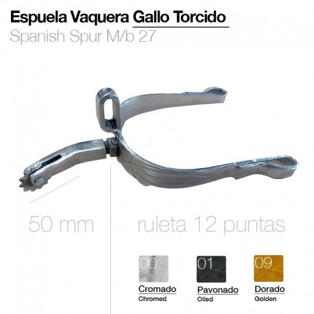 Espuela vaquera gallo torcido