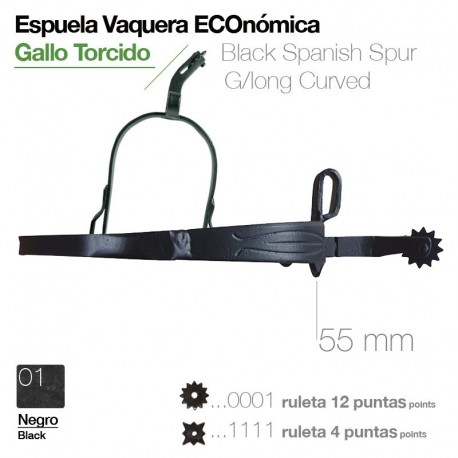 Espuela vaquera ECO gallo torcido