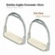 Estribo inglés cromado con taco 12cm