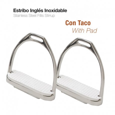 Estribo inglés inox con taco