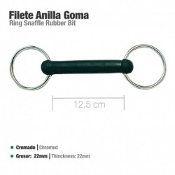 Filete anilla goma cromado