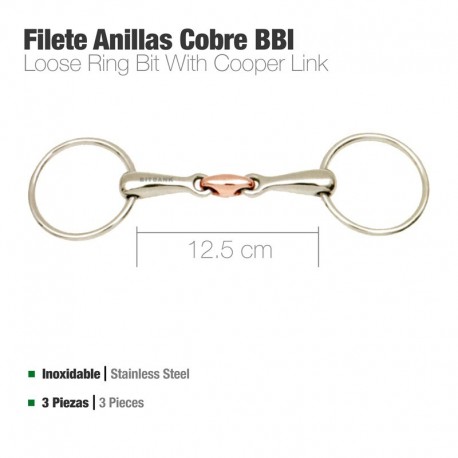 Filete anilla 3 piezas cobre BBI inox