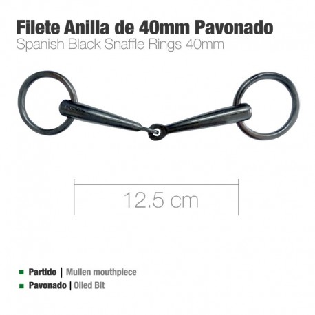 Filete anilla de 40mm pavonado