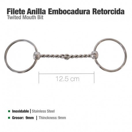 Filete anilla embocadura retorcida